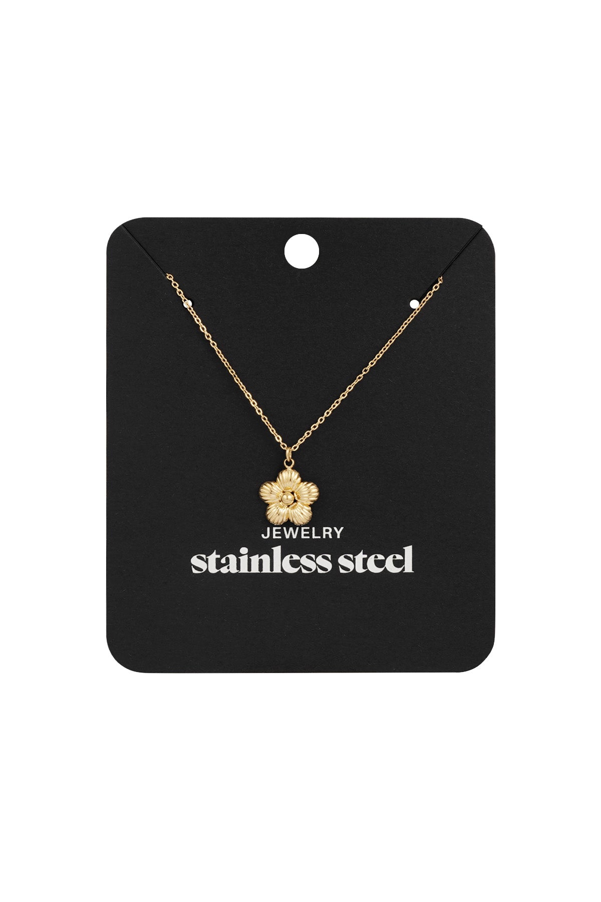 Gänseblümchen-Halskette – Goldfarbe - Goldfarbefarbe