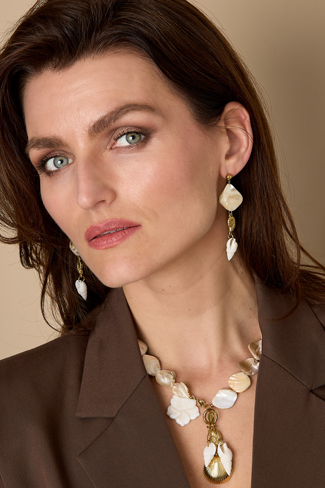 Ohrhänger aus Edelstahl, Muschel, Urlaubs-/Strand-Serie, romantischer Damenschmuck