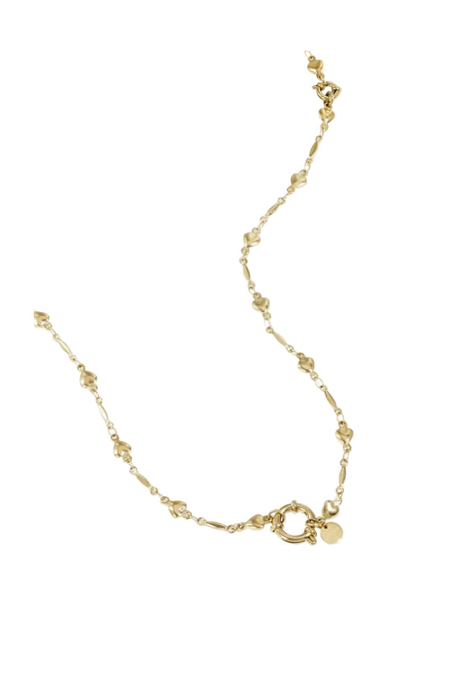 Abnehmbare 2-in-1 Herz-Station-Kette, Halskette und Armband aus Edelstahl